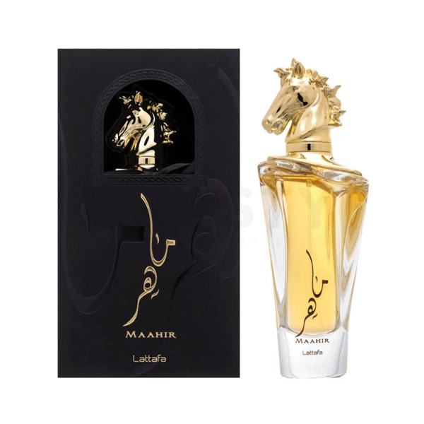 عطر ادکلن عربی لطافه مدل ماهر زنانه طلایی حجم 100 میل