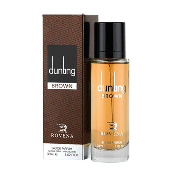عطر جیبی مردانه روونا دانتینگ قهوه ای رایحه دانهیل قهوه ای
